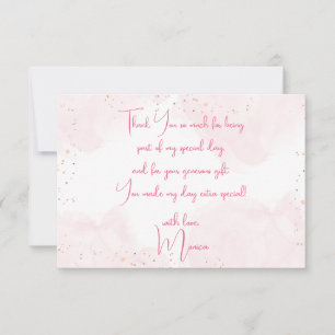 Sleepover pyjama kids birthday party thank you card