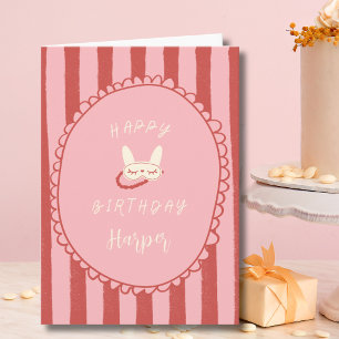 sleepover slumber party birthday girl teen vintage card