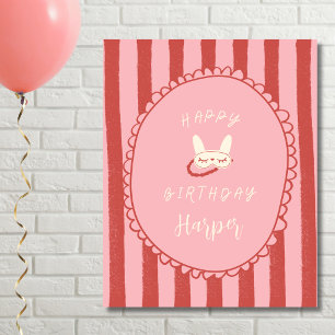 sleepover slumber party birthday girl teen vintage poster