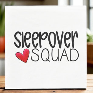 Sleepover Squad Heart Slumber Party Napkin
