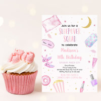 Sleepover Squad Pink Tween Girl Birthday