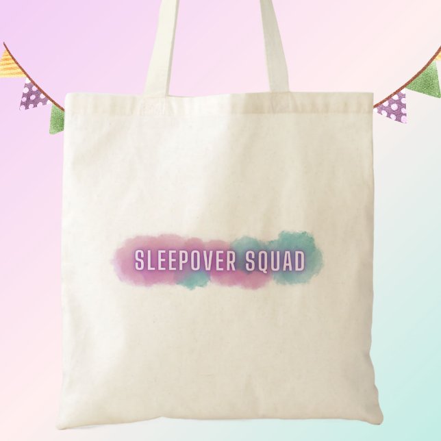 Sleepover Squad | Pretty pastel party favour  Tote Bag (Creator Uploaded)