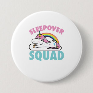 Sleepover Squad Rainbow Magical Overnight Un 7.5 Cm Round Badge