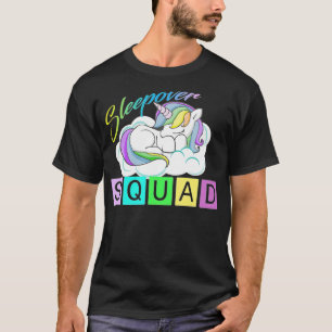 Sleepover Squad, Unicorn Themed Pajama animals hum T-Shirt