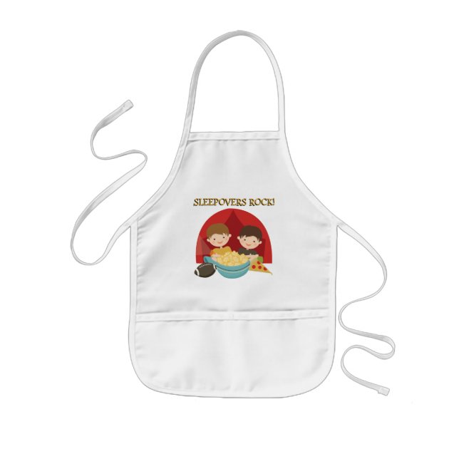 Sleepovers Rock Kids Apron (Front)