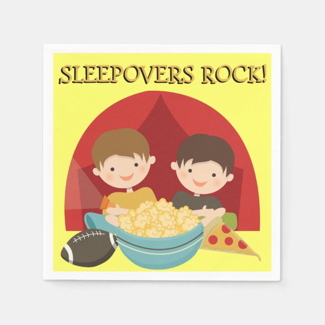 Sleepovers Rock Napkin (Front)