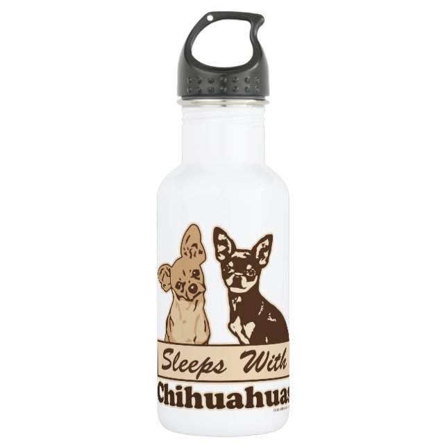 Sleeps With Chihuahuas 532 Ml Water Bottle (Front)