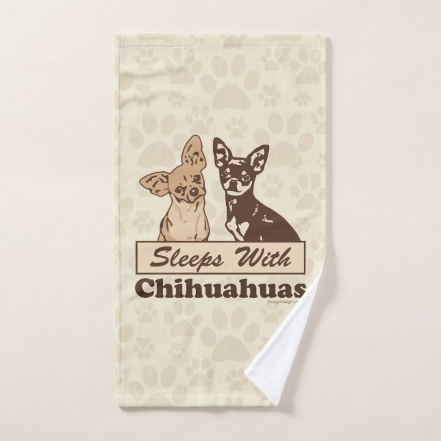 Sleeps With Chihuahuas Hand Towel (Hand Towel)