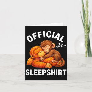 Sleepshirt animal cute punch monkey plush hugging card