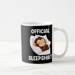 Sleepshirt Cute Sleeng Monkey Animal Lover Pajama  Coffee Mug