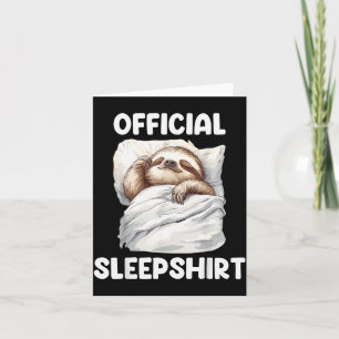 Sleepshirt Cute Sleeng Sloth Animal Lovers Pajama  Card