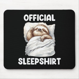 Sleepshirt Cute Sleeng Sloth Animal Lovers Pajama Mouse Pad