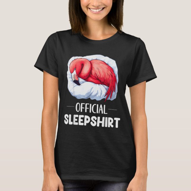 Sleepshirt Sleeng Flamingo Animal Lovers Pajama  T-Shirt (Front)