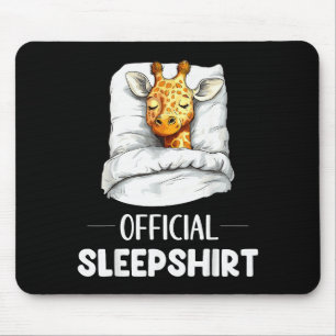 Sleepshirt Sleeng Giraffe Animal Lovers Pajama  Mouse Pad