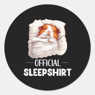 Sleepshirt Sleeng Guinea G Animal Lovers Pajama  Classic Round Sticker