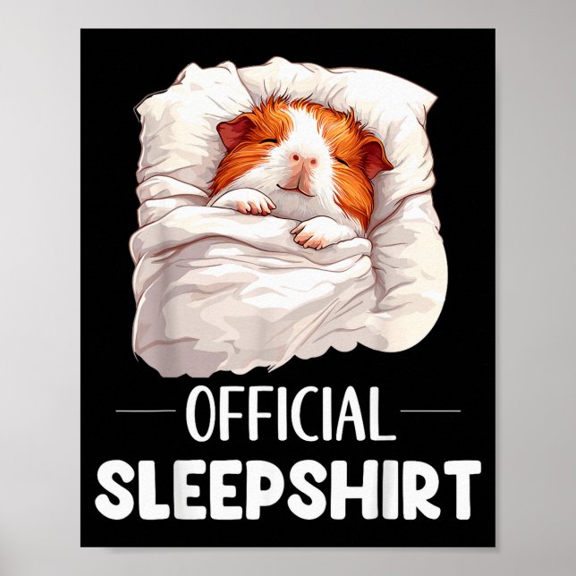 Sleepshirt Sleeng Guinea G Animal Lovers Pajama  Poster (Front)