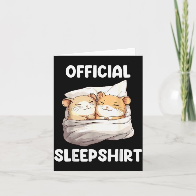Sleepshirt Sleeng Hamster Animal Lovers Pajama  Card (Front)