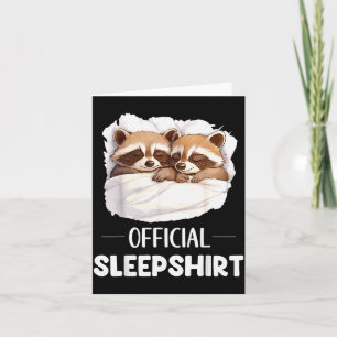 Sleepshirt Sleeng Racoon Animal Lovers Pajama Card