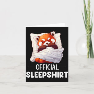 Sleepshirt Sleeng Red Panda Animal Lovers Pajama  Card