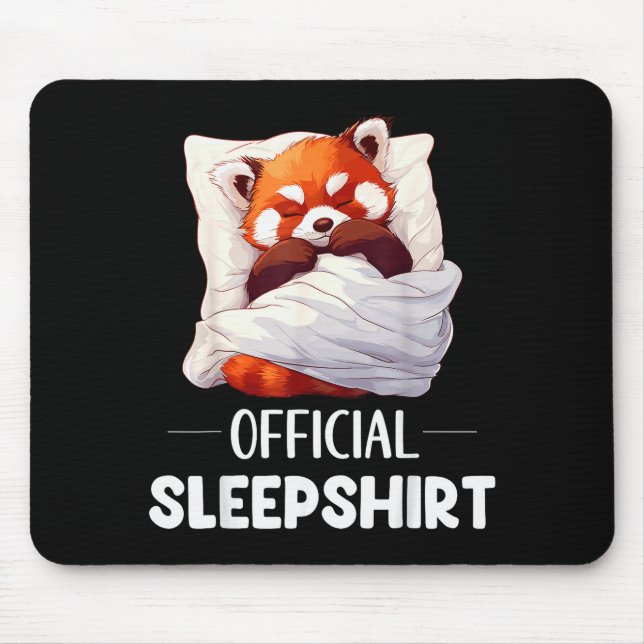 Sleepshirt Sleeng Red Panda Animal Lovers Pajama  Mouse Pad (Front)