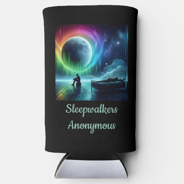Sleepwalkers Anonymous Seltzer Can Cooler (Front)