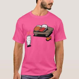 Sleepwalking Sushi Funny Kawaii Sushi Cartoon T-Shirt