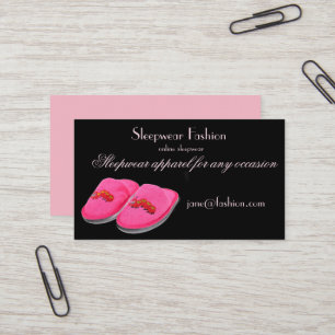 Sleepwear apparel clothing store business card