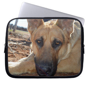 Sleepy Alsatian With Sleepy Eyes, Laptop Sleeve