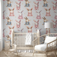 Sleepy Baby Bunny Rabbits Nursery Room
