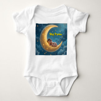 Sleepy baby moon t-shirt (white) baby bodysuit