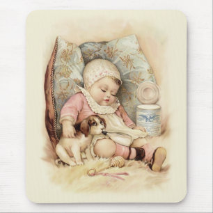 Sleepy Baby Mouse Pad