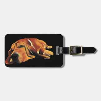 Sleepy Basset Luggage Tag