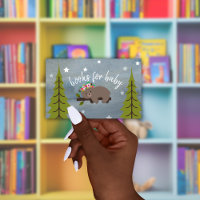 Sleepy Bear Cub Neutral Baby Floral Book Request