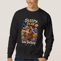 Sleepy Bear Low Battery Funny Cosy Bear