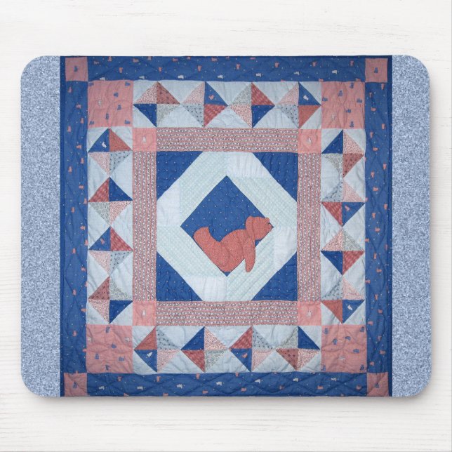 Sleepy Bear Quilt Mouse Pad (Front)
