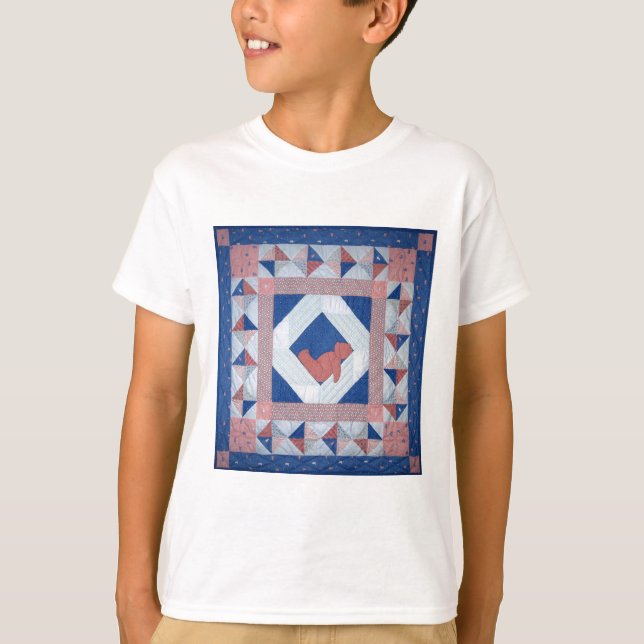 Sleepy Bear Quilt T-Shirt (Front)