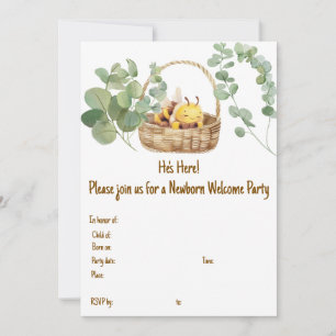 Sleepy Bee Invitation