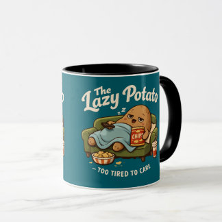 Sleepy Beige Cartoon Potato Sofa Comfort Design Mug