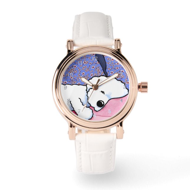 Sleepy Bichon Frisé Watch (Front)