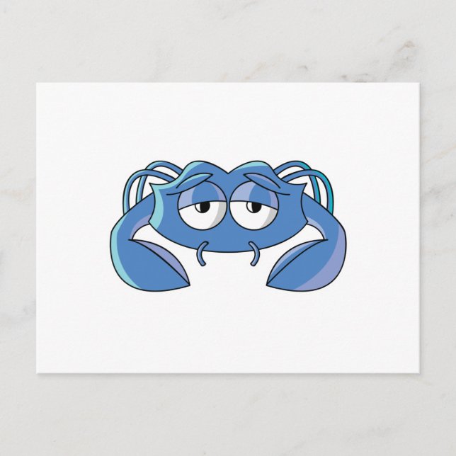 sleepy blue crab postcard (Front)