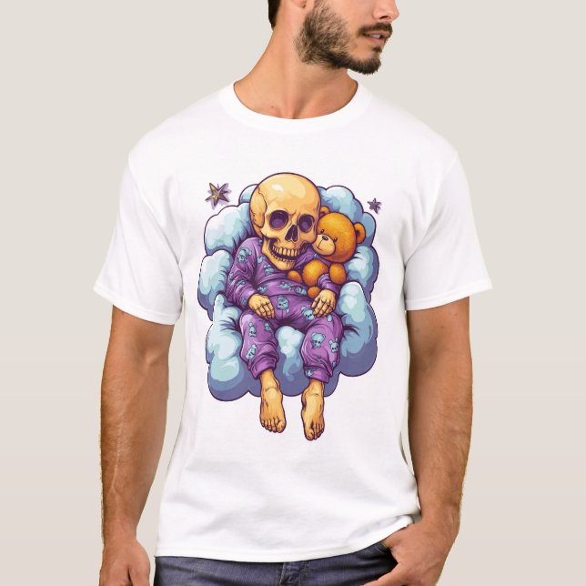 Sleepy Bones � Cute & Funny Bedtime Skull T-Shirt (Front)