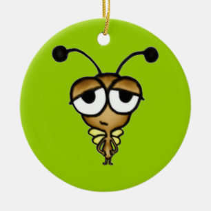 Sleepy Bug Ceramic Ornament