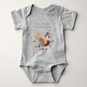 Sleepy Bunny Gender-neutral cute  Baby Bodysuit