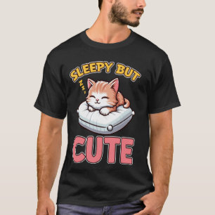 Sleepy But Cute Cat Pillow Charm T-Shirt