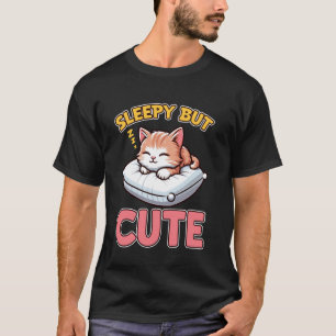 Sleepy But Cute Cat Pillow Charm T-Shirt