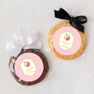 Sleepy Cat 1st Birthday Yellow Stripes Classic Round Sticker