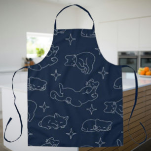 Sleepy Cat Apron – Whimsical Cat Pattern