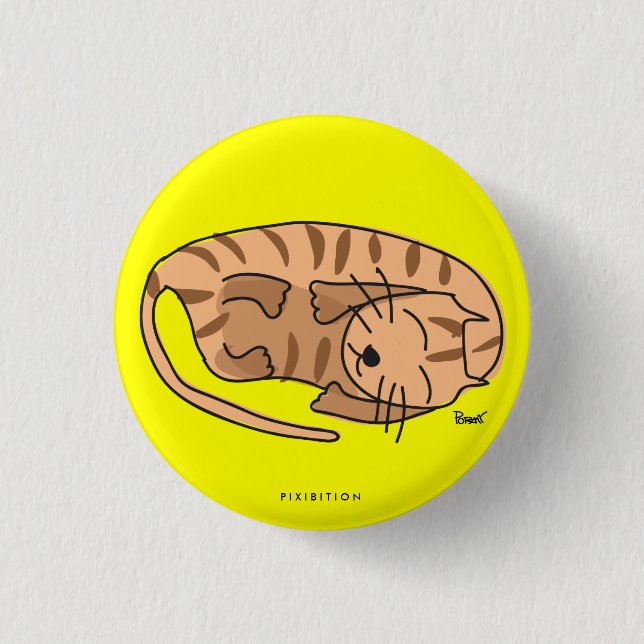 Sleepy Cat Button (Front)