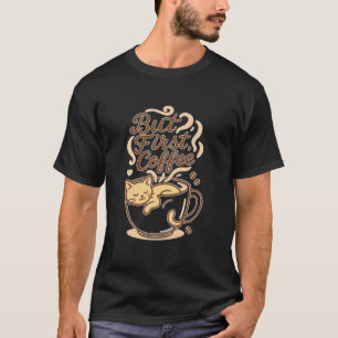 Sleepy Cat Inside Coffee Mug T-Shirt
