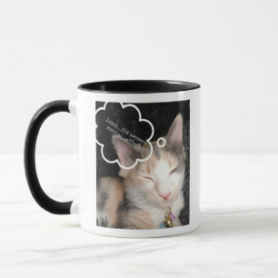 Sleepy Cat Needs Coffee Meme Mug